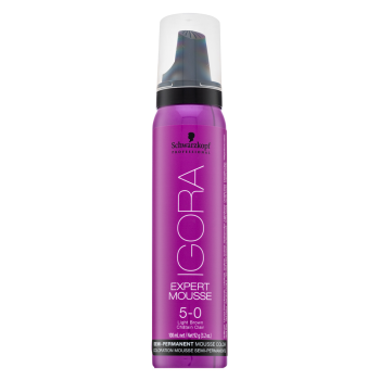 Schwarzkopf Professional Igora Expert Mousse Semi-Permanent Mousse Color schiuma colorante semipermanente per capelli 5-0 100 ml