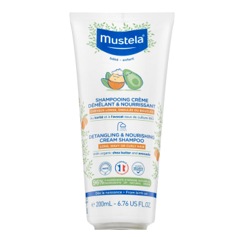 Mustela Bébé Detangling & Nourishing Cream Shampoo vyživující šampon pro děti 200 ml