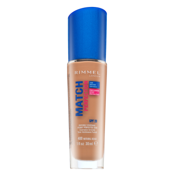 Rimmel London Match Perfection 24HR SPF20 Foundation fond de ten lichid pentru o piele luminoasă și uniformă 400 Natural Beige 30 ml