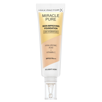 Max Factor Miracle Pure Skin-Improving Foundation langhoudende make-up met hydraterend effect 40 Light Ivory 30 ml