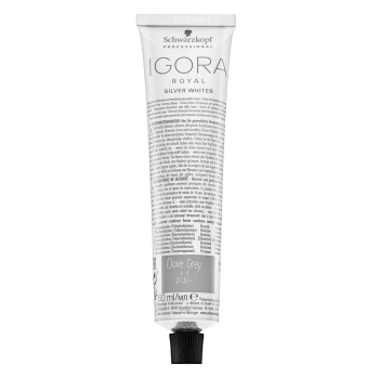 Schwarzkopf Professional Igora Royal SilverWhite Permanent White Refining Color Creme profesionální permanentní barva na vlasy pro platinově blond a šedivé vlasy Dove Grey 60 ml