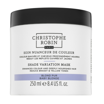 Christophe Robin Shade Variation Mask vyživující maska s barevnými pigmenty pro blond vlasy Baby Blonde 250 ml