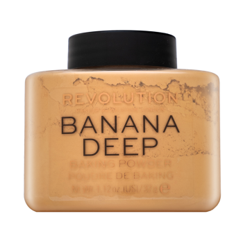 Makeup Revolution Baking Powder púder az egységes és világosabb arcbőrre Banana Deep 32 g