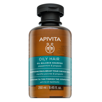 Apivita Oil Balance Shampoo szampon głęboko oczyszczający do tłustej skóry głowy 250 ml