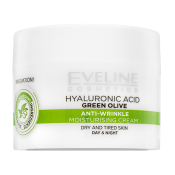 Eveline Hyaluronic Acid Green Olive Anti-Wrinkle Moisturising Cream odżywczy krem z formułą przeciwzmarszczkową 50 ml