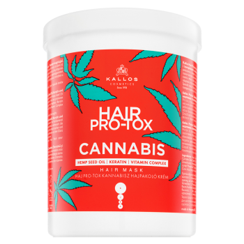 Kallos Hair Pro-Tox Cannabis Hair Mask posilující maska pro hebkost a lesk vlasů 1000 ml
