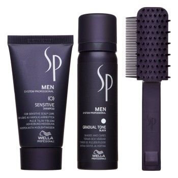 Wella Professionals SP Men Gradual Tone kit voor het herstellen van de natuurlijke haarkleur Black 60 ml