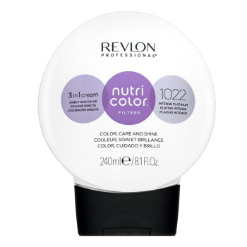 Revlon Professional Nutri Color Filters 3in1 Cream vyživující maska s barevnými pigmenty pro oživení barvy 1022 Intense Platinum 240 ml