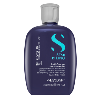 Alfaparf Milano Semi Di Lino Brunette Anti-Orange Low Shampoo neutralisierte Shampoo für braune Farbtöne 250 ml