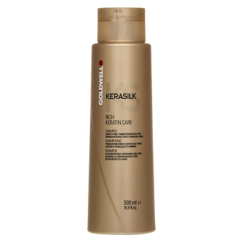 Goldwell Kerasilk Rich Keratin Care Shampoo šampon pro nepoddajné a poškozené vlasy 500 ml