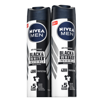 Nivea Men antiperspirant Black & White Invisible Original Antiperspirant 2 x 150 ml