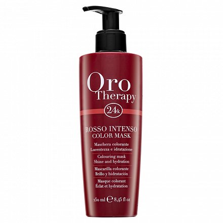 Fanola Oro Therapy Colouring Mask Rosso Intenso tápláló maszk hajszín élénkítésére 250 ml
