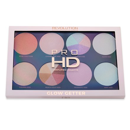 Makeup Revolution Pro HD Amplified Palette Glow Getter multifunkciós arc paletta 24 g