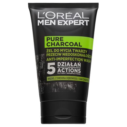 L´Oréal Paris Men Expert Pure Charcoal Anti-Imperfection Wash čistící gel pro muže 100 ml