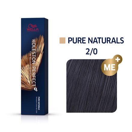 Wella Professionals Koleston Perfect Me+ Pure Naturals color de cabello permanente profesional 2/0 60 ml