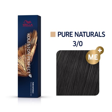 Wella Professionals Koleston Perfect Me+ Pure Naturals color de cabello permanente profesional 3/0 60 ml