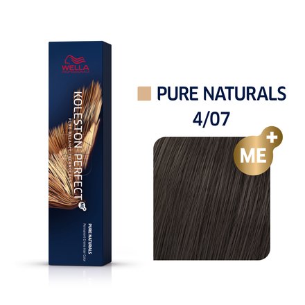 Wella Professionals Koleston Perfect Me+ Pure Naturals profesionálna permanentná farba na vlasy 4/07 60 ml