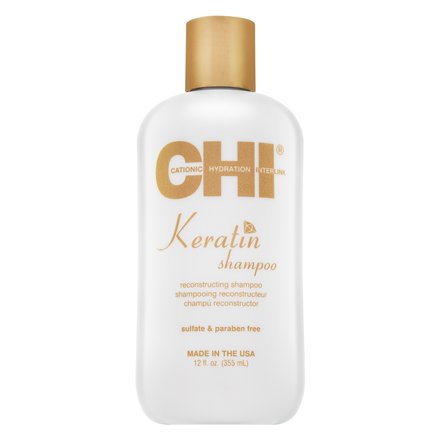 CHI Keratin Shampoo Champú suavizante Para cabellos ásperos y rebeldes 355 ml
