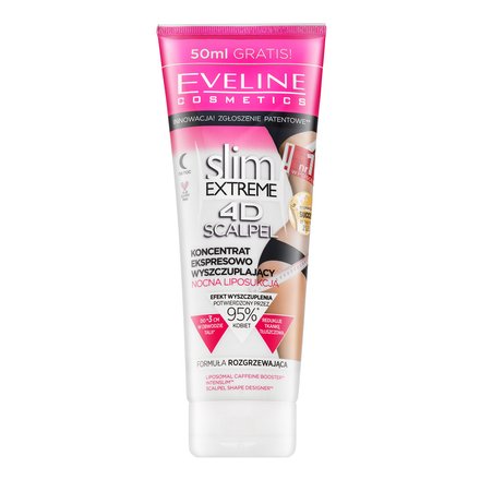 Eveline Slim Extreme 4D Scalpel Express Slimming Concentrate Night Liposuction Modeling Serum for Abdomen, Thighs and Buttocks 250 ml