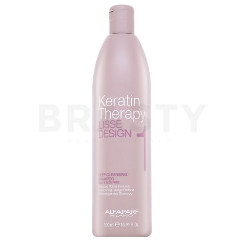 Alfaparf Milano Lisse Design Keratin Therapy Deep Cleansing Shampoo Champú de limpieza profunda Para todo tipo de cabello 500 ml