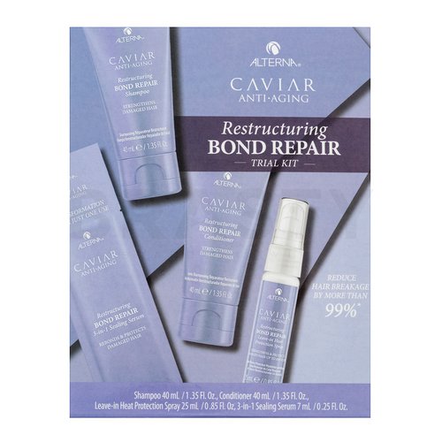 Alterna Caviar Anti-Aging Bond Repair Restructuring Trial Kit set for dry and damaged hair
