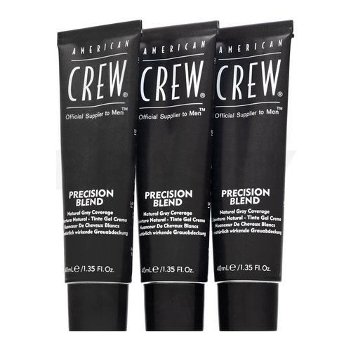American Crew Precision Blend Natural Gray Coverage barva na vlasy pro muže Light Blond 7-8 3 x 40 ml