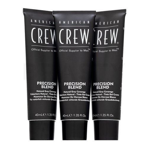 American Crew Precision Blend Natural Gray Coverage боя за коса за мъже Medium Natural 4-5 3 x 40 ml