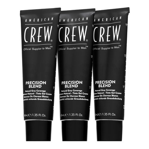 American Crew Precision Blend Natural Gray Coverage hajfesték férfiaknak Medium Ash 5-6 3 x 40 ml