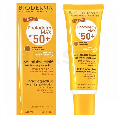 Bioderma Photoderm MAX Aquafluid Golden Colour SPF 50+ cremă de protecție solară pentru uniformizarea culorii tenului 40 ml
