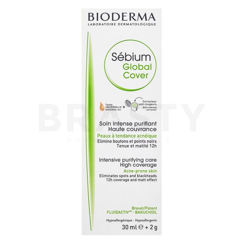 Bioderma Sébium Global Cover tonisierende Feuchtigkeitsemulsion für aknöse Gesichtshaut 30 ml