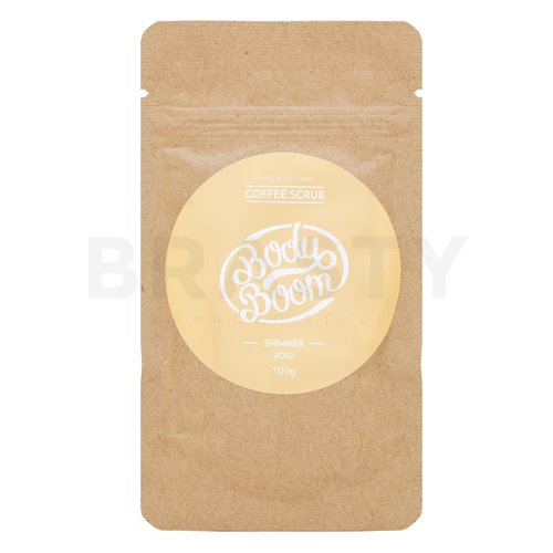 BodyBoom Coffee Scrub Shimmer Gold Exfoliant pentru toate tipurile de piele 100 g