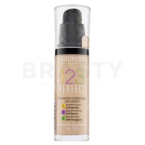 Bourjois 123 Perfect Foundation 51 Light Vanilla Flüssiges Make Up für Unregelmäßigkeiten der Haut 30 ml