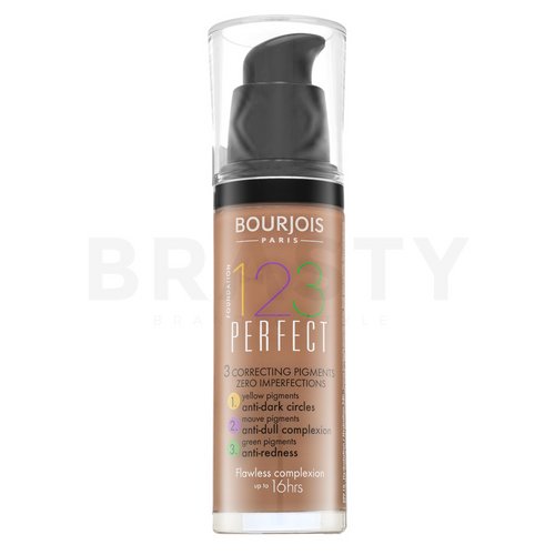 Bourjois 123 Perfect Foundation 57 Light Tan Flüssiges Make Up für Unregelmäßigkeiten der Haut 30 ml