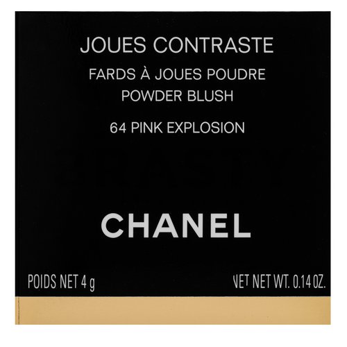 Chanel Joues Contraste Powder Blush 64 Pink Explosion pudrowy róż z ujednolicającą i rozjaśniającą skórę formułą 4 g