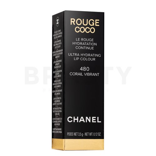 Chanel Rouge Coco Corail Vibrant 480 szminka o działaniu nawilżającym 3,5 g