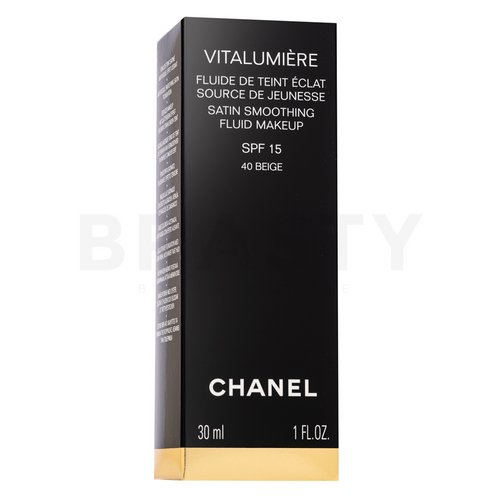 Chanel Vitalumiere Fluid Makeup 40 Beige machiaj pentru o piele luminoasă și uniformă 30 ml