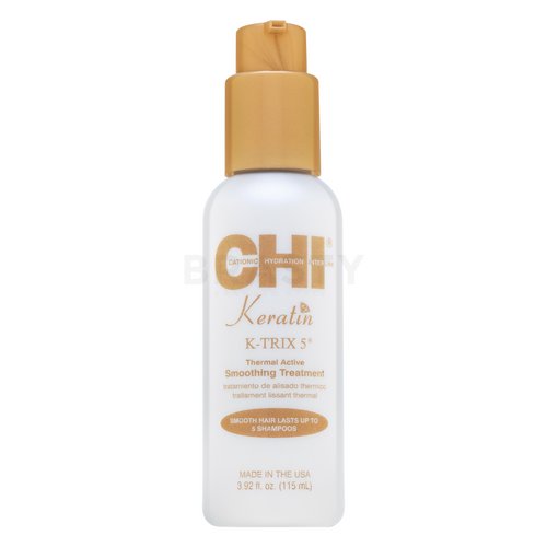 CHI Keratin K-Trix 5 Thermal Active Smoothing Treatment lapte de styling pentru netezire pentru păr aspru si indisciplinat 115 ml