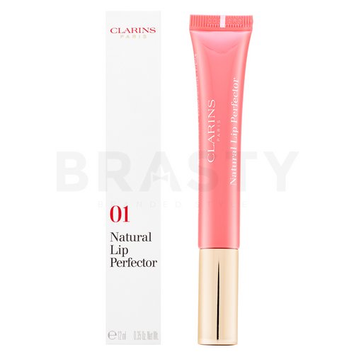 Clarins Natural Lip Perfector 01 Rose Shimmer lesk na pery s perleťovým leskom 12 ml