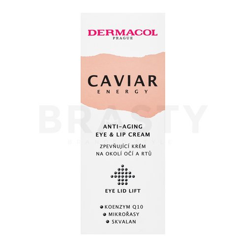 Dermacol Caviar Energy Anti-Aging Eye & Lip Cream cremă cu efect de lifting și întărire Restabilirea densității pielii în jurul ochilor și buzelor 15 ml
