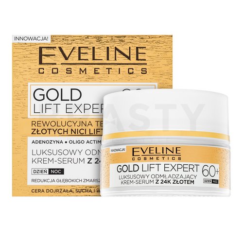 Eveline Gold Lift Expert Luxurious Rejuvenating Cream Serum 60+ cremă cu efect de lifting și întărire anti riduri 50 ml
