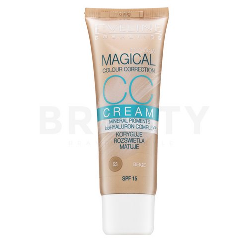 Eveline Magical Colour Correction CC Cream SPF15 53 Beige împotriva imperfecțiunilor pielii 30 ml