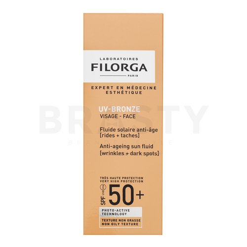 Filorga UV-Bronze Face Anti-Ageing Sun Fluid SPF50+ fluid protector și hidratant împotriva petelor pigmentare 40 ml