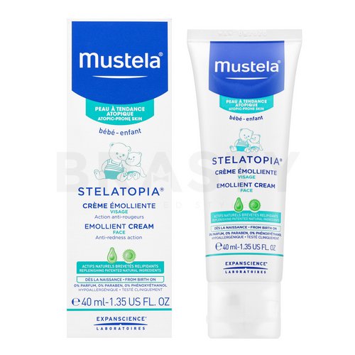 Mustela Bébé Stelatopia Emollient Cream pleťový krém pro suchou atopickou pokožku 40 ml