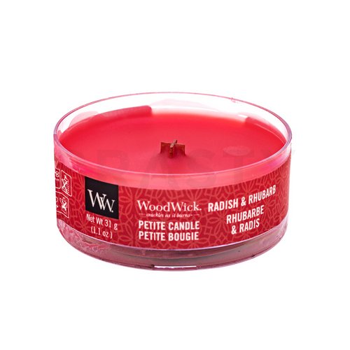 Woodwick Radish & Rhubarb lumânare parfumată 31 g