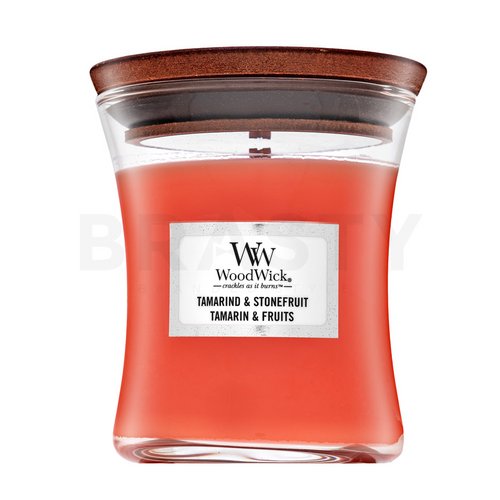 Woodwick Tamarind & Stonefruit lumânare parfumată 85 g