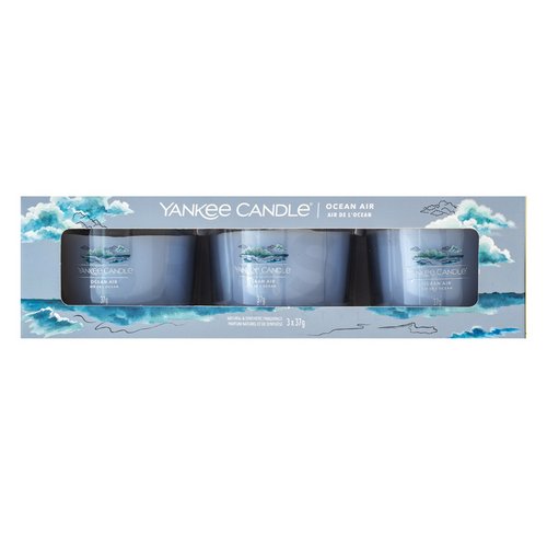 Yankee Candle Ocean Air lumânare votiv 3 x 37 g