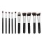 MIMO Makeup Brush Set zestaw pędzli Kabuki Black 10 Pcs