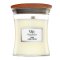 Woodwick Linen vonná svíčka 85 g