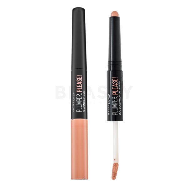 Maybelline Plumper, Please! Shaping Lip Duo lucidalabbra colorato lunga tenuta bifasico Tease, Tease 5 ml