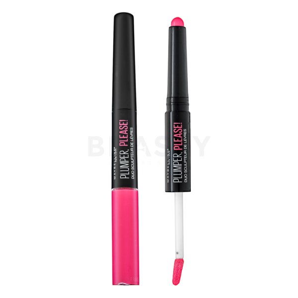 Maybelline Plumper, Please! Shaping Lip Duo langhoudende lippenstift en gloss in twee fasen Cheeky 5 ml